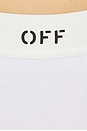 view 5 of 5 Off Rib Thong in White & Black