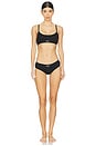 view 4 of 5 Off Rib Brazilian Panties in Black & White