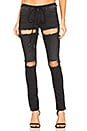 view 1 of 4 Ripped Skinny Jeans in Black