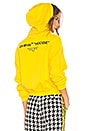 view 1 of 5 Quotes Cropped Hoodie in Yellow & Black
