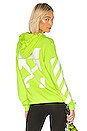 view 1 of 5 Diagonal Hoodie in Fluorescent Yellow
