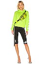 view 5 of 5 Diagonal Hoodie in Fluorescent Yellow