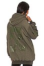 view 1 of 5 Arrow Zipped Hoodie in Military