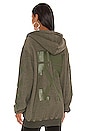 view 4 of 5 Arrow Zipped Hoodie in Military