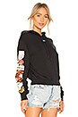 view 3 of 5 Diagonal Flower Shop Hoodie in Black Multi