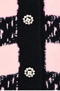 view 5 of 5 Vichy Cardigan in Black & Cloud Pink