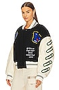 view 4 of 7 BLOUSON EMBR PATCH CROCO in Black Muilti