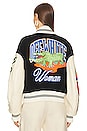 view 5 of 7 BLOUSON EMBR PATCH CROCO in Black Muilti