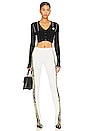 view 4 of 4 Logo Band Split Leggings in Beige