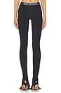 view 1 of 6 Logoband Split Legging in Black in Black-Fushia