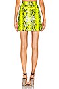 view 3 of 4 Python Zipped Skirt in Fluorescent Yellow