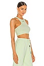 view 2 of 5 Ribbed Rowing Top in Light Green