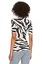 view 3 of 4 CUELLO VUELTO ZEBRA in White & Black