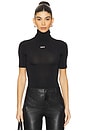 view 1 of 5 Off Stamp Second Skin Turtleneck in Black & White