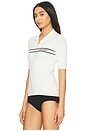 view 2 of 4 Logo Stripe Polo in Cream & Black