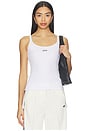 view 1 of 5 Off Stamp Rib Tank Top in White & Black