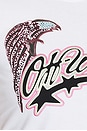 view 5 of 5 Swarovski Double Eagle Slim Tee in White & Black