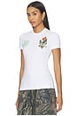 view 3 of 6 Show Nyl Slim Tee in White