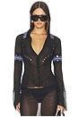 view 1 of 4 CHEMISE GEO MIRROR RIB COLOR BLOCK in Black