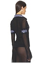 view 3 of 4 CHEMISE GEO MIRROR RIB COLOR BLOCK in Black