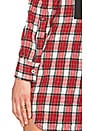 view 5 of 5 Flannel Button Up in White & Red