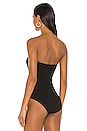 view 4 of 5 Strapless Bodysuit in Black & White