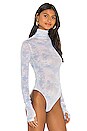 view 3 of 5 Tie Dye Turtleneck Bodysuit in Light Blue