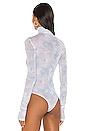 view 4 of 5 Tie Dye Turtleneck Bodysuit in Light Blue