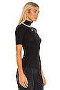 view 2 of 4 Short Sleeve Turtleneck Top in Black & White