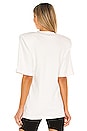 view 3 of 4 Shoulder Pad T-Shirt in White & Black