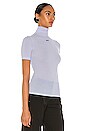 view 2 of 4 Short Sleeve Basic Turtleneck in Lilac