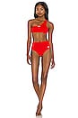 view 1 of 4 One Shoulder Bikini Set in Red