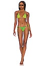 view 1 of 3 Monogram Bikini Set in Green & Black