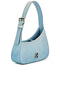 view 3 of 4 Jitney Denim Leather Shoulder Bag in Light Blue