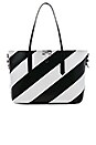 view 1 of 6 Diagonal Medium Tote in Black & White