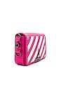 view 3 of 6 Diagonal Mini Flap Bag in Fuchsia & White