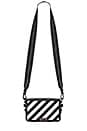 view 5 of 6 Diagonal Mini Flap Bag in Black & White