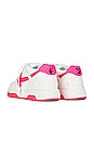 view 3 of 6 OUT OF OFFICE スニーカー in White & Fuchsia