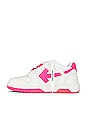 view 5 of 6 OUT OF OFFICE スニーカー in White & Fuchsia