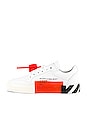 view 5 of 6 Canvas Arrow Low Vulcanized Sneaker in White Violet