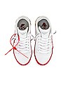 view 4 of 6 Canvas Low Vulcanized Sneaker in White & Red