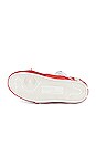 view 6 of 6 Canvas Low Vulcanized Sneaker in White & Red