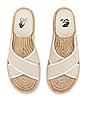 view 4 of 5 Criss Cross Espadrilles in Beige & White