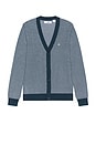 view 1 of 4 Tuck Stitch Cardigan in Blue Wing Teal