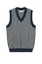 view 1 of 5 Vertical Stripe Sweater Vest in Blue Wing Teal