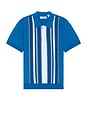 view 1 of 4 Vertical Stripe Sweater Polo in Vallarta Blue