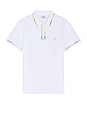 view 1 of 4 Space Dye Tip Mesh Polo in Bright White