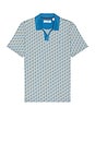 view 1 of 4 Jacquard Interlock Knit Polo in Vallarta Blue