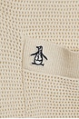 view 3 of 4 Mesh Tipped Johnny Collar Sweater Polo in Birch