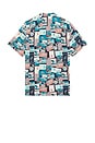 view 2 of 4 All Over Print Postcard Camp Shirt in Blue Wing Teal
